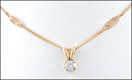 Diamond Necklace in 14K Rose Gold MAIN