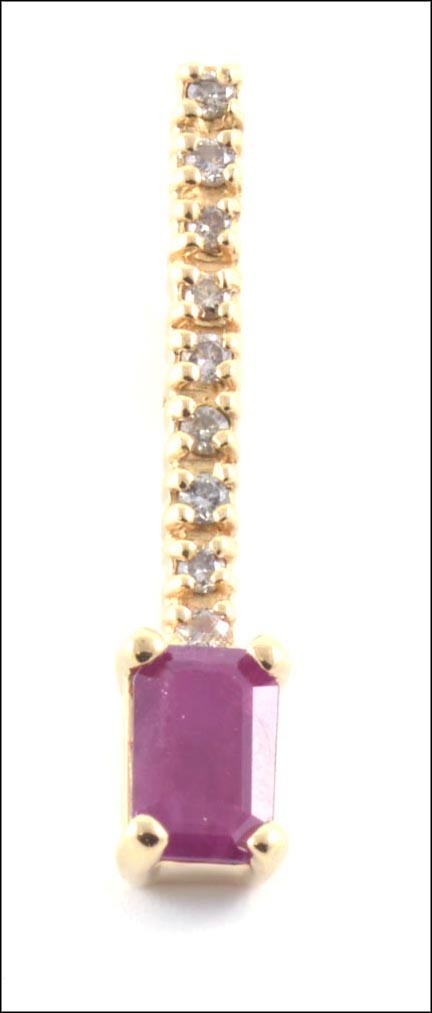 Ruby Pendant in 14K Yellow Gold MAIN
