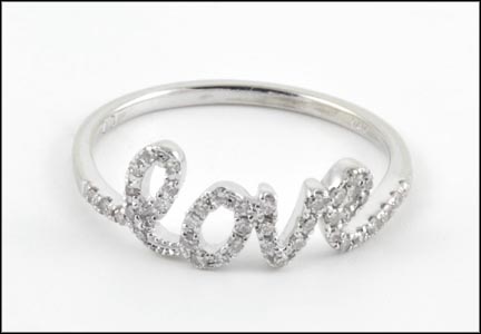 Diamond Love Ring in 14K White Gold MAIN