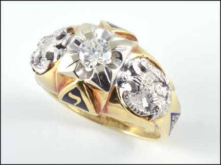Masonic 32nd Degree Ring in 10K Yellow Gold LARGE