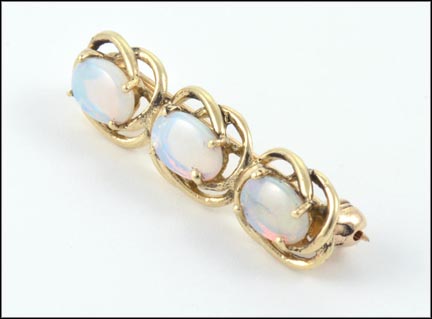 Opal Bar Pin in 14K Yellow Gold MAIN