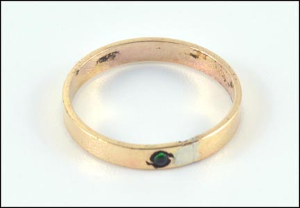 Baby Ring with Cabochon Stone in Yellow Gold MAIN