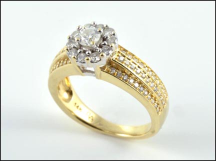 Diamond Cluster Ring in 14K Yellow Gold MAIN