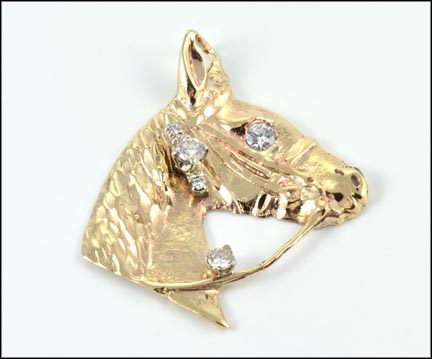 Horse Pendant in 14K Yellow Gold MAIN