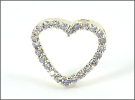 Diamond Heart Pendant in 14K White Gold MAIN