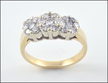 Diamond Cluster Ring in 14K Yellow Gold MAIN