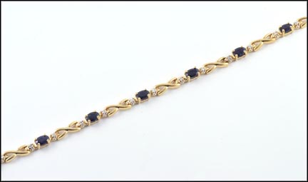 Sapphire Bracelet in 10K Yellow Gold MAIN