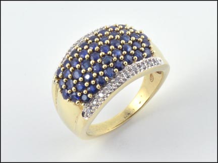 Sapphire Ring in 10K Yellow Gold LARGE