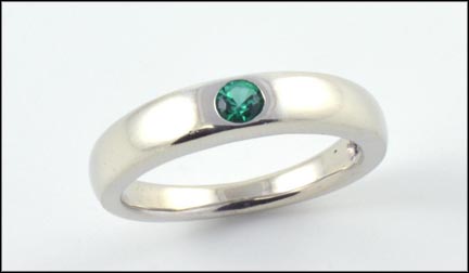 Demantoid Garnet Ring in 14K White Gold MAIN