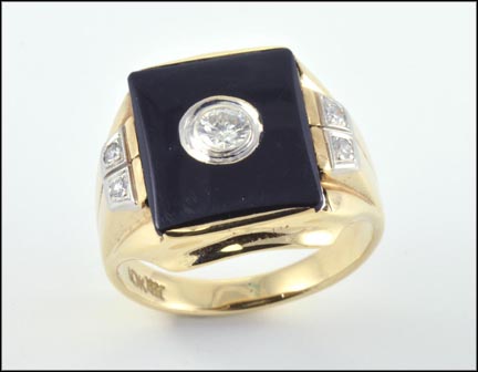 Men's Onyx Ring, 1935-40 in 10K Yellow Gold MAIN