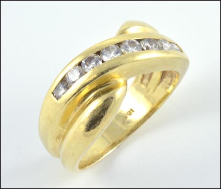 Diamond Band in 18K Yellow Gold MAIN