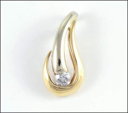 Diamond Pendant in 10K Two-Tone Gold MAIN