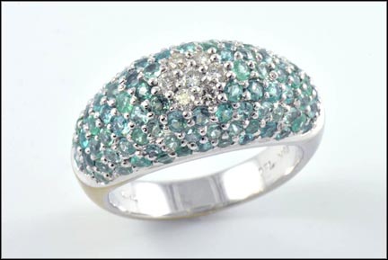 Pariaba Tourmaline Ring in 18K White Gold LARGE