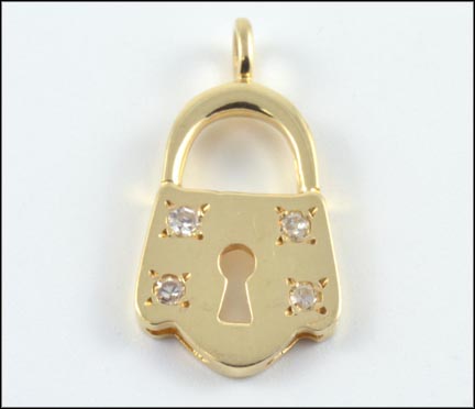 Padlock Pendant in Yellow Gold MAIN