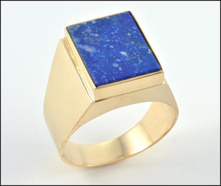 Lapis Ring in 18K Yellow Gold LARGE