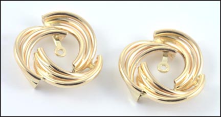 Earring Jackets in 14K Yellow Gold LARGE