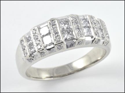 Men's Diamond Band in 14K White Gold LARGE