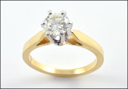 Diamond Engagement Ring in 18K Two-Tone Gold LARGE