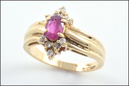 Ruby Ring in 14K Yellow Gold LARGE