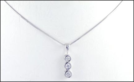 Diamond Necklace in 14K White Gold LARGE