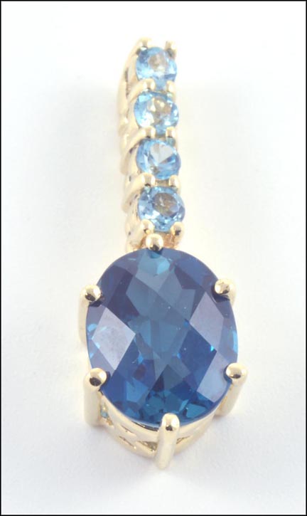 Topaz Pendant in 10K Yellow Gold LARGE