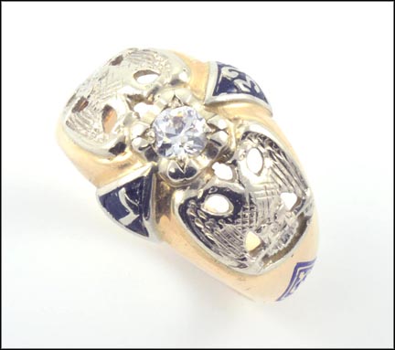 Masonic 32nd Degree Ring in 14K Yellow Gold MAIN