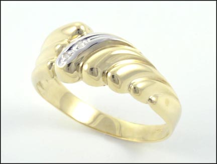 Ring in 8K Two-Tone Gold LARGE
