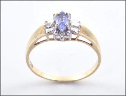 Tanzanite Ring in 10K Yellow Gold LARGE