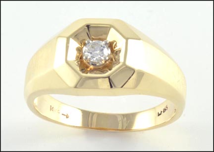 Diamond Ring in 14K Yellow Gold LARGE