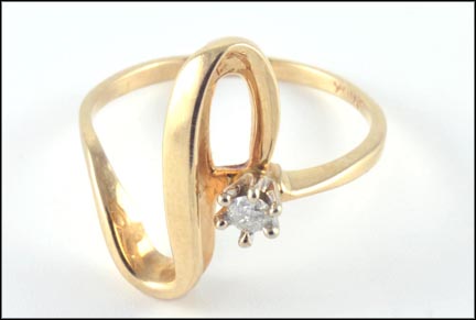 Freeform Ring in 10K Yellow Gold LARGE