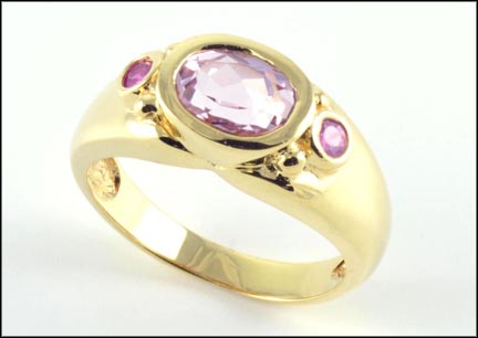 Quartz and Spinel Ring in 18K Yellow Gold MAIN