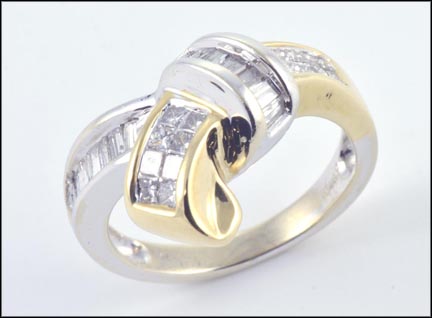 Diamond Cluster Ring in 14K Two-tone Gold MAIN