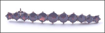 Vintage Garnet Pin, Gold Overlay in Sterling Silver LARGE