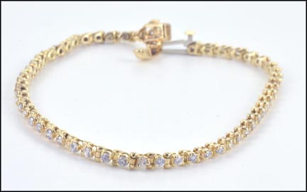 Diamond Bracelet in 14K Yellow Gold LARGE