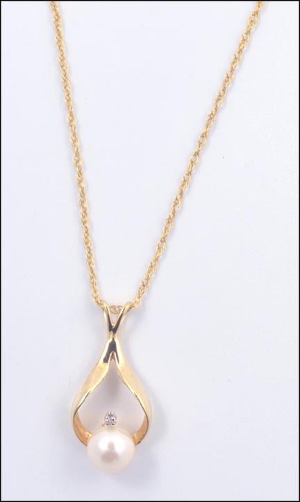 Pearl Necklace in 14K Yellow Gold MAIN
