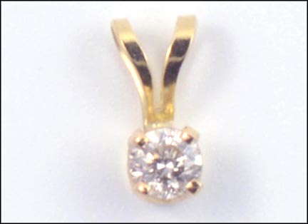 Diamond Pendant in 14K Yellow Gold LARGE
