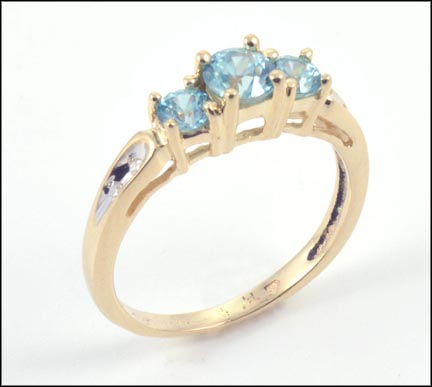 Zircon Ring in 14K Yellow Gold MAIN