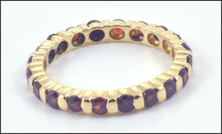 Garnet Eternity Ring in 14K Yellow Gold MAIN