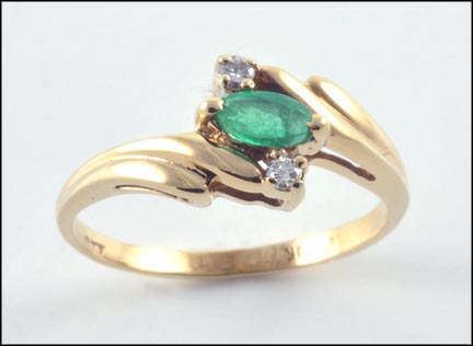 Emerald Ring in 10K Yellow Gold MAIN