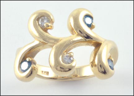 Freeform Ring in 14K Yellow Gold LARGE