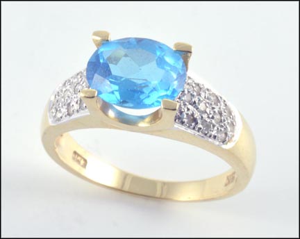 Topaz Ring in 14K Yellow Gold LARGE