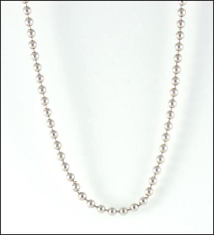 Tiffany Bead Necklace in Sterling Silver LARGE