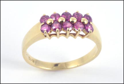 Ruby Ring in 14K Yellow Gold LARGE