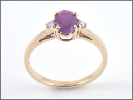Ruby Ring in 14K Yellow Gold LARGE