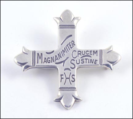 James Avery Rare Cross Brooch in Sterling Silver LARGE
