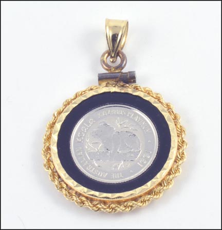 1/20 oz Koala Pendant in 14K Yellow Gold and Platinum MAIN