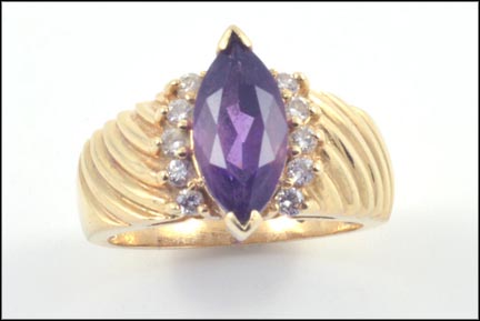 Amethyst Ring in 14K Yellow Gold MAIN