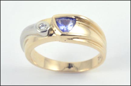 Tanzanite Ring in 14K Two-Tone Gold MAIN