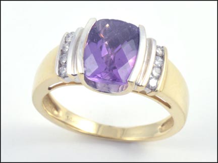 Amethyst Ring in 14K Two-Tone Gold MAIN