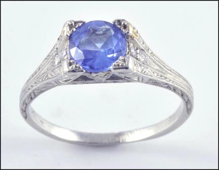 Tanzanite Ring in Platinum LARGE